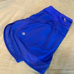 Lululemon Royal Blue Athletic Tennis Skirt Skort